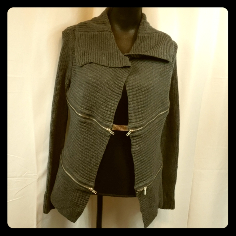 Rock & Republic sweater zipper detail XS
